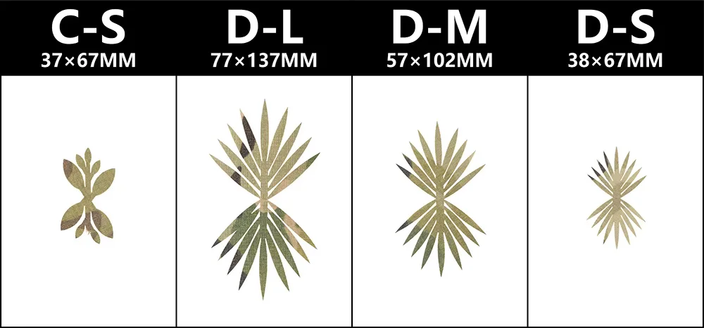 Tallas S/M/L mostradas en imágenes