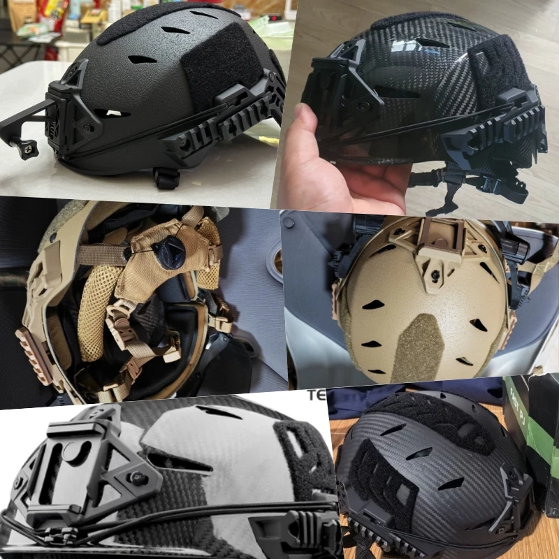 Casco táctico de carbono con forro premium, protección y rescate - imagen 5