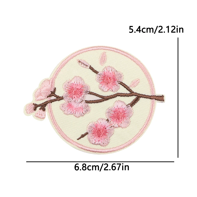 Parche termoadhesivo bordado sakura y Monte Fuji para chaqueta/mochila - imagen 3
