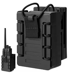 Funda compacta de nailon para walkie talkie con clip cinturón