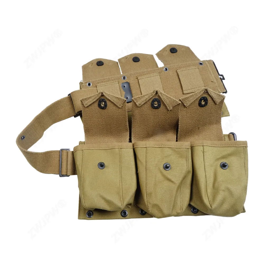 Bolsa de cintura táctica en lona vintage B.A.R. para revistas - imagen 2
