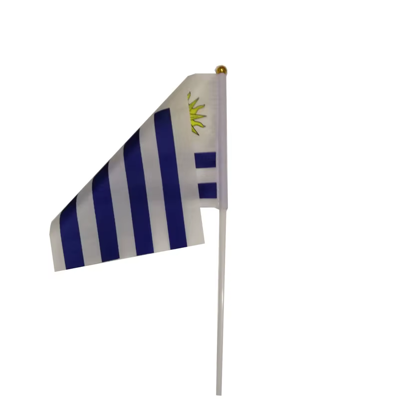Bandera de Uruguay ondulada a mano para exterior - imagen 2
