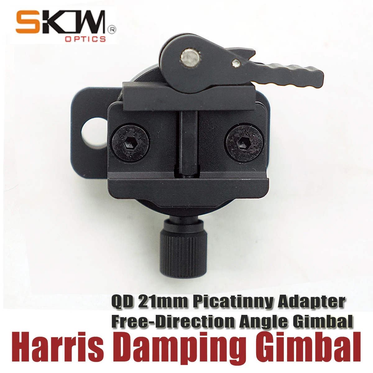 SKWoptics Harris Damping Gimbal adaptador Picatinny aluminio 21 mm - imagen 5