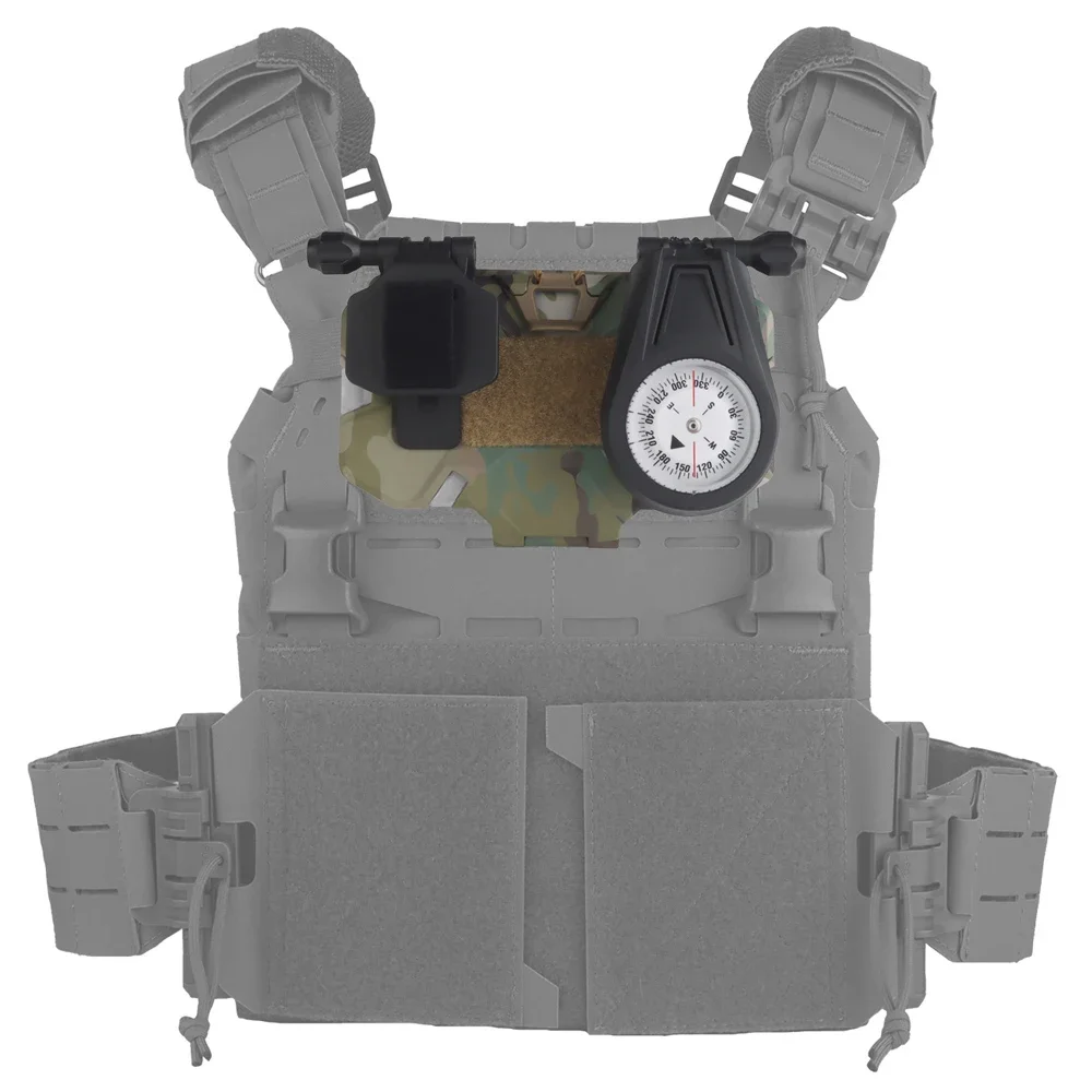 Panel MOLLE táctico con brújula militar y soporte GPS para chaleco - imagen 5