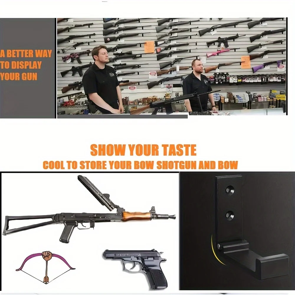 Soporte pared en L aluminio antideslizante para rifles y escopetas - imagen 3