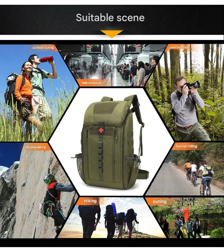 Compartimentos interiores de la mochila
