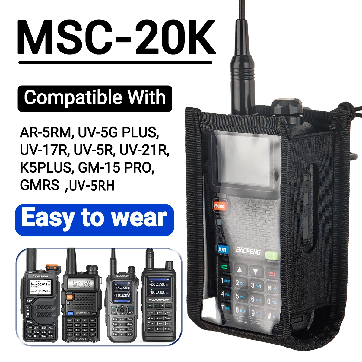 Funda MOLLE Baofeng UV-5R – Bolsa Radio Táctica Militar