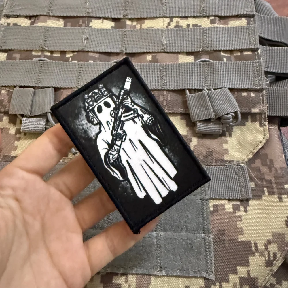 GNBS Parche táctico de morale Francotirador Fantasma con gancho y bucle - imagen 4