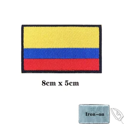 Parche bordado bandera Colombia – Gancho y bucle con hierro
