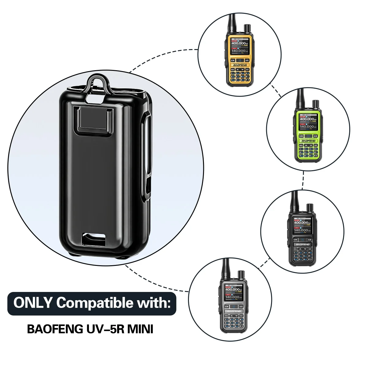 ABBREE UV-5R MINI funda protectora walkie talkie resistente agua polvo - imagen 4