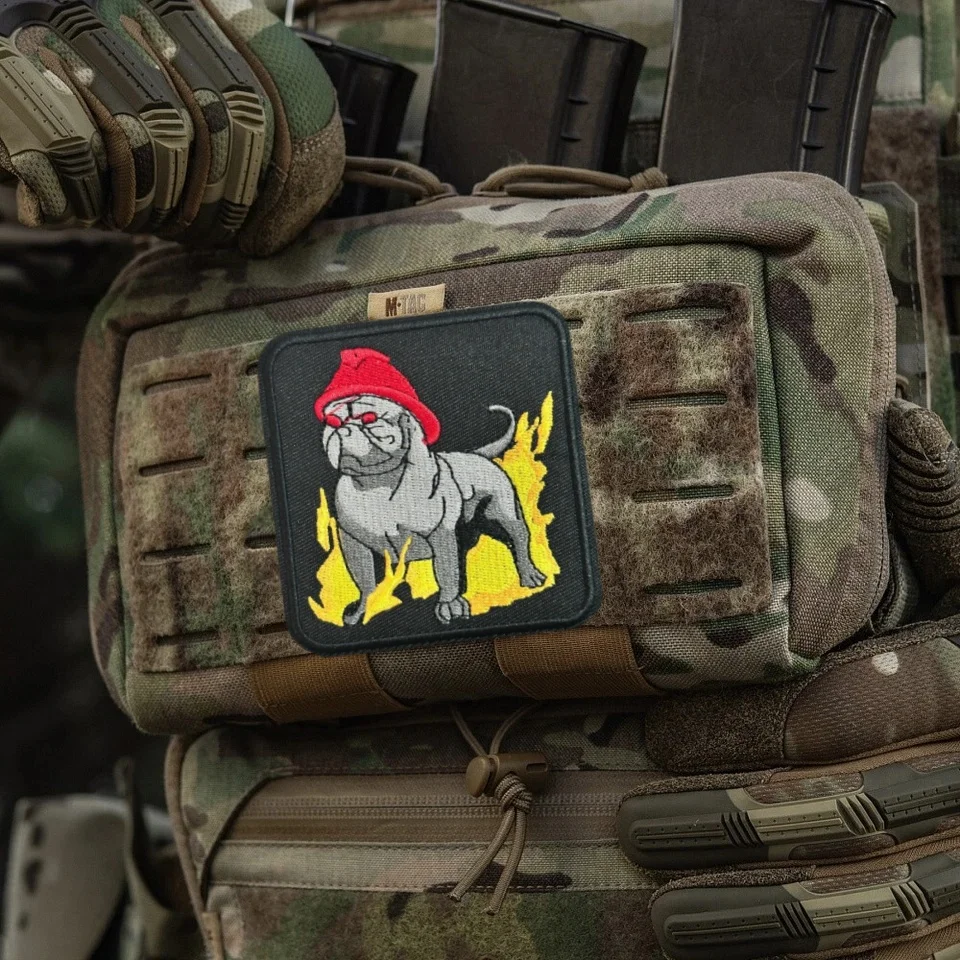 Parche Husky siberiano con velcro para chaleco táctico y mochila - imagen 4