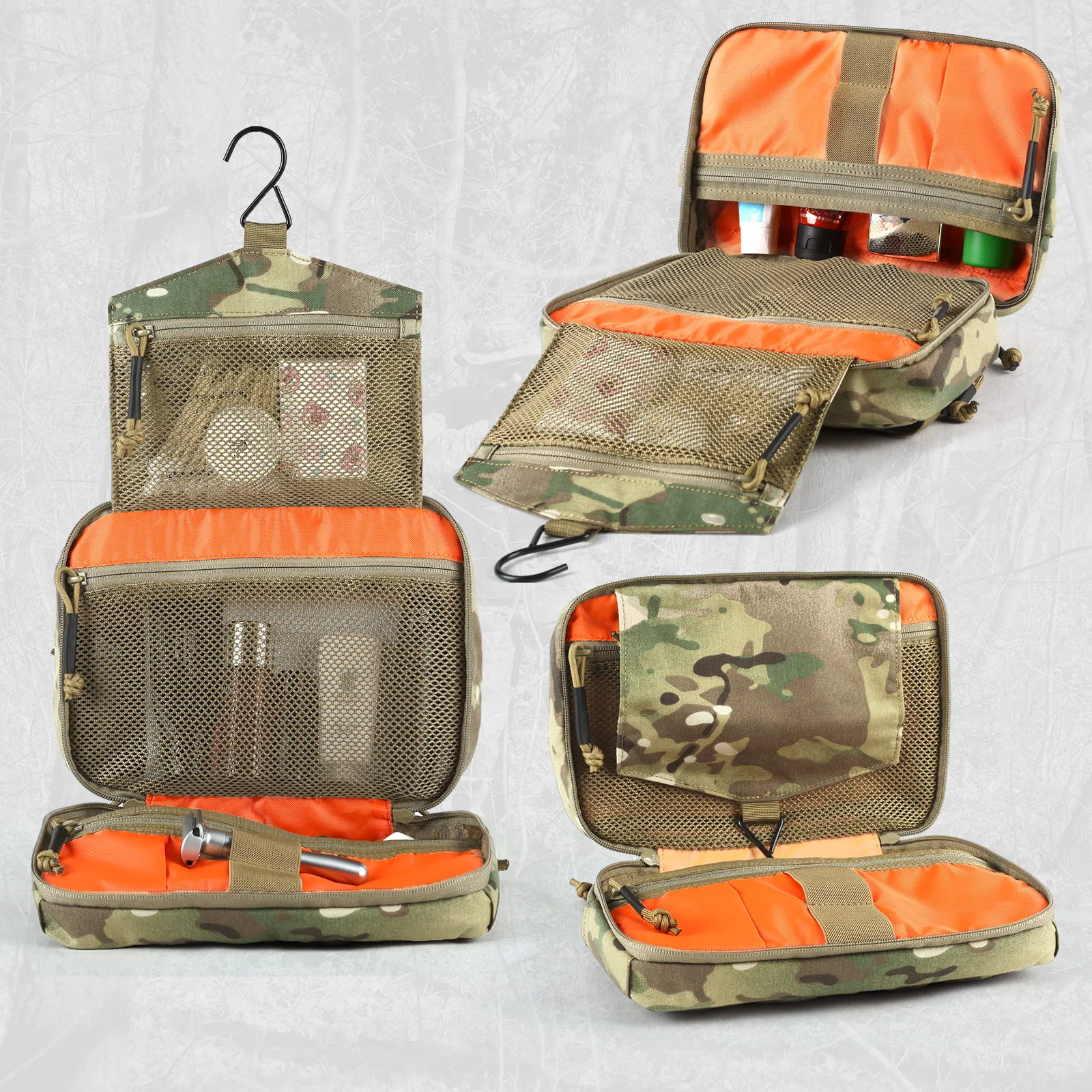 VOTAGOO Bolsa de aseo táctica MOLLE EDC kit de baño viaje