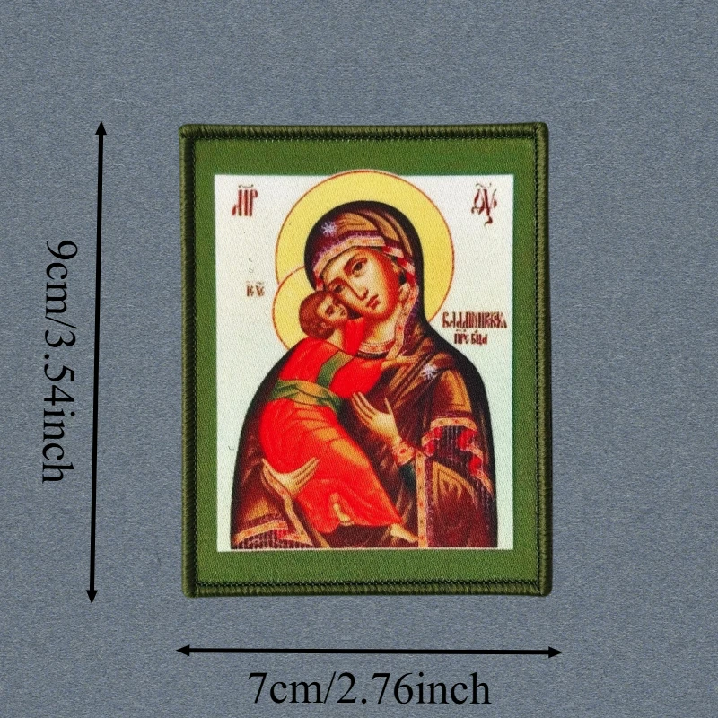 Parche táctico Virgen María con Velcro para chaleco y brazalete - imagen 2