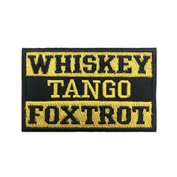 Parche Foxtrot militar bordado Whisky y Tango, termoadhesivo o velcro