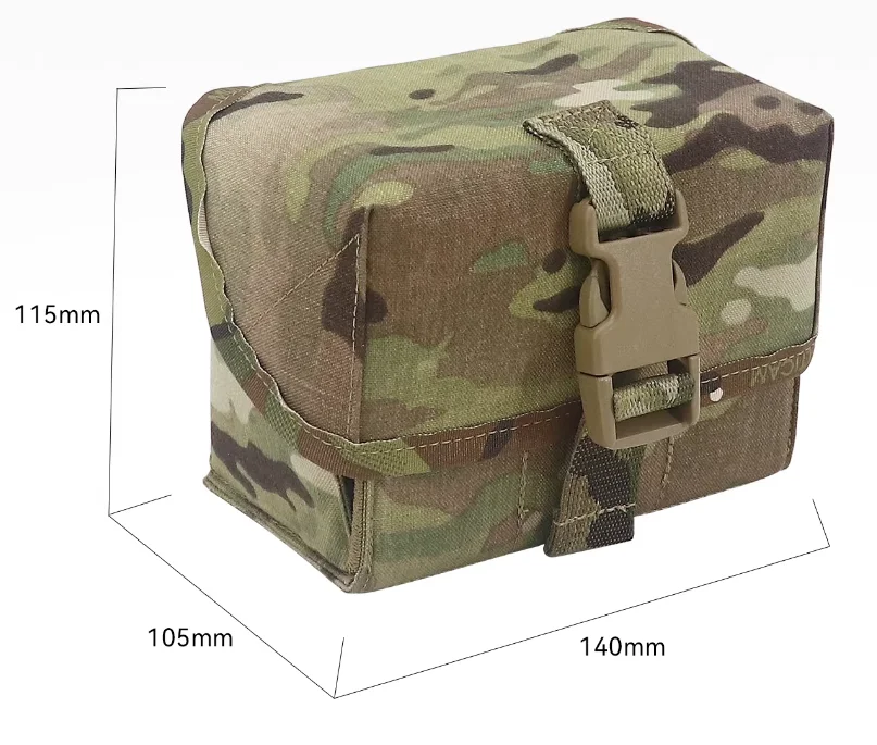 Vista de la bolsa y su formato para MOLLE