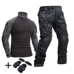Uniforme táctico Airsoft camuflaje con protecciones integradas