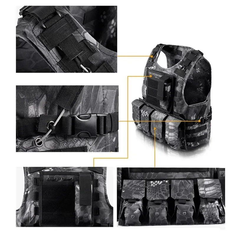 Chaleco táctico infantil con MOLLE para entrenamiento Airsoft - imagen 3