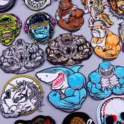 Parche bordado gorila rey estilo punk para planchar o coser