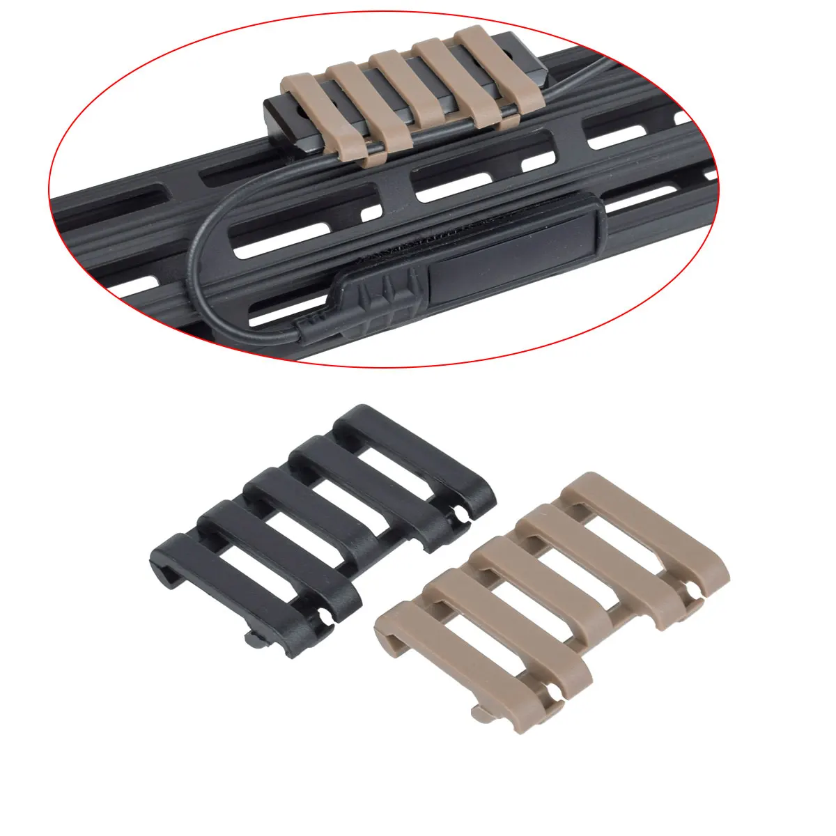 Soporte de cable riel Picatinny táctico para interruptor de presión - imagen 5