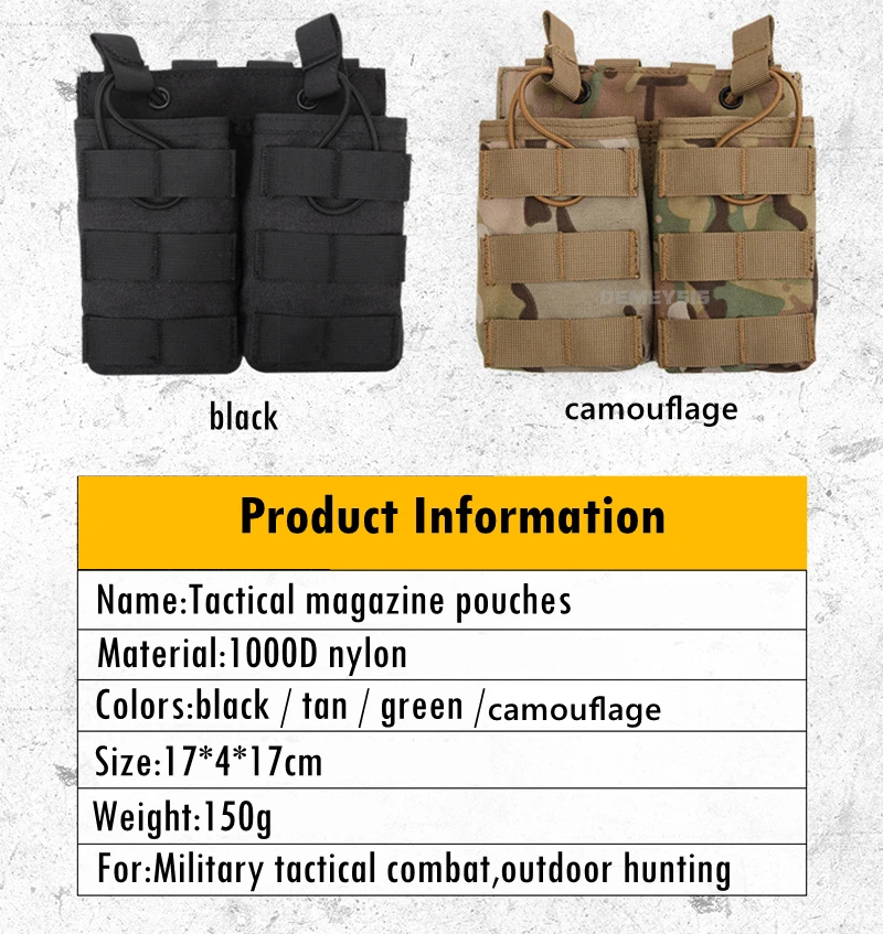 Bolsa MOLLE de rifle para configuraciones individuales/dobles/triples