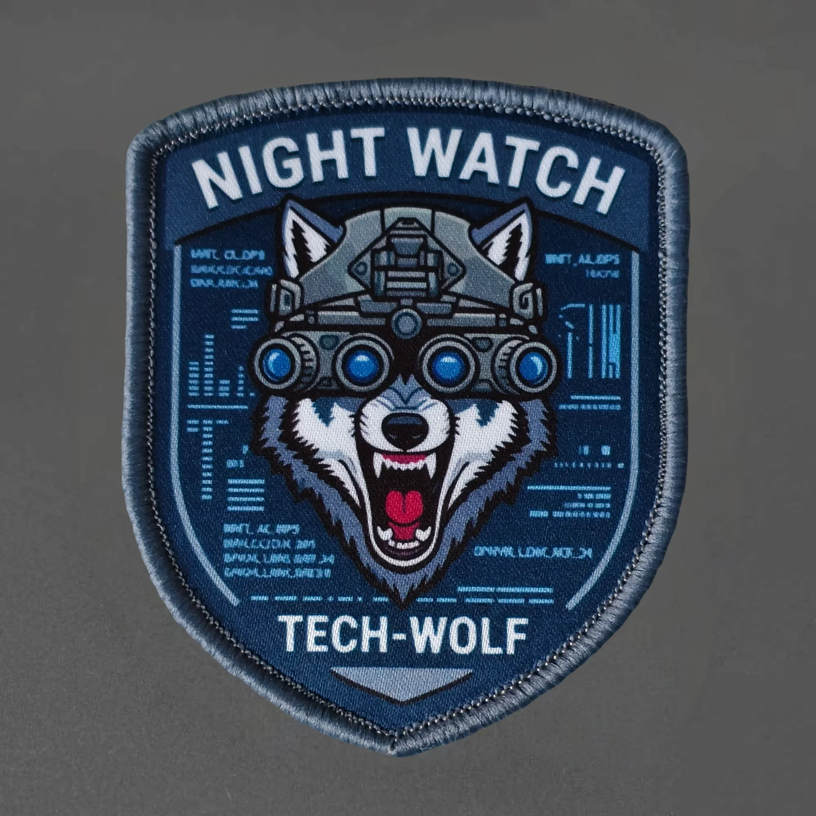Parche táctico Night Watch Tech-Wolf con velcro moral - imagen 4