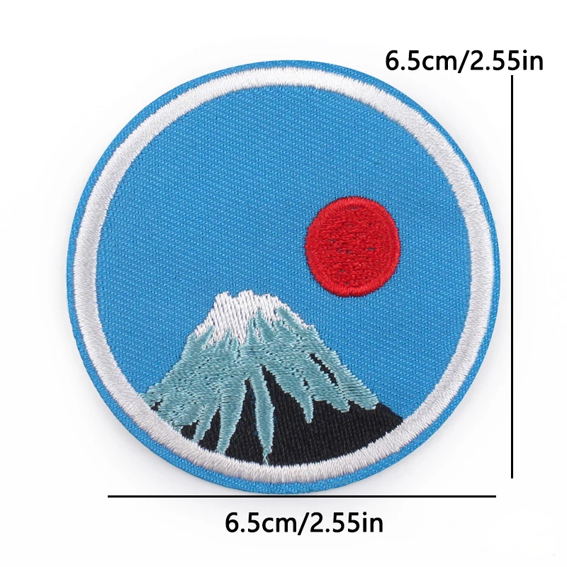 Parche bordado termoadhesivo Mont Fuji y zorro de nueve colas - imagen 3