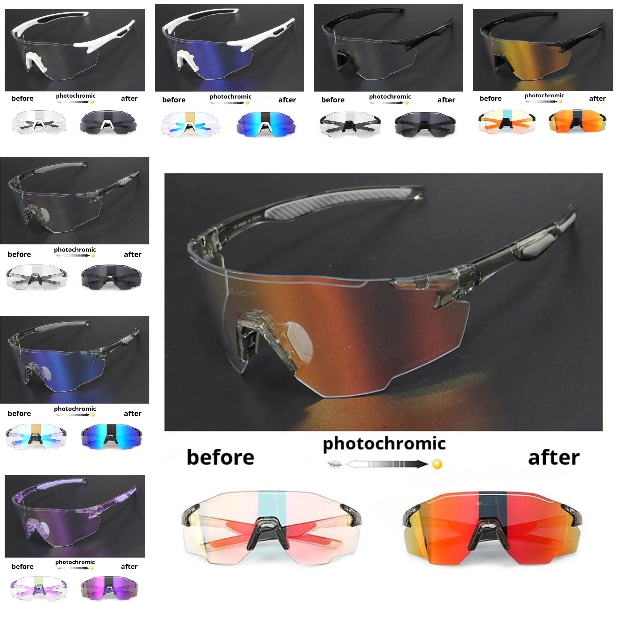 Gafas de ciclismo UV400 fotocromáticas MTB para exterior - imagen 4