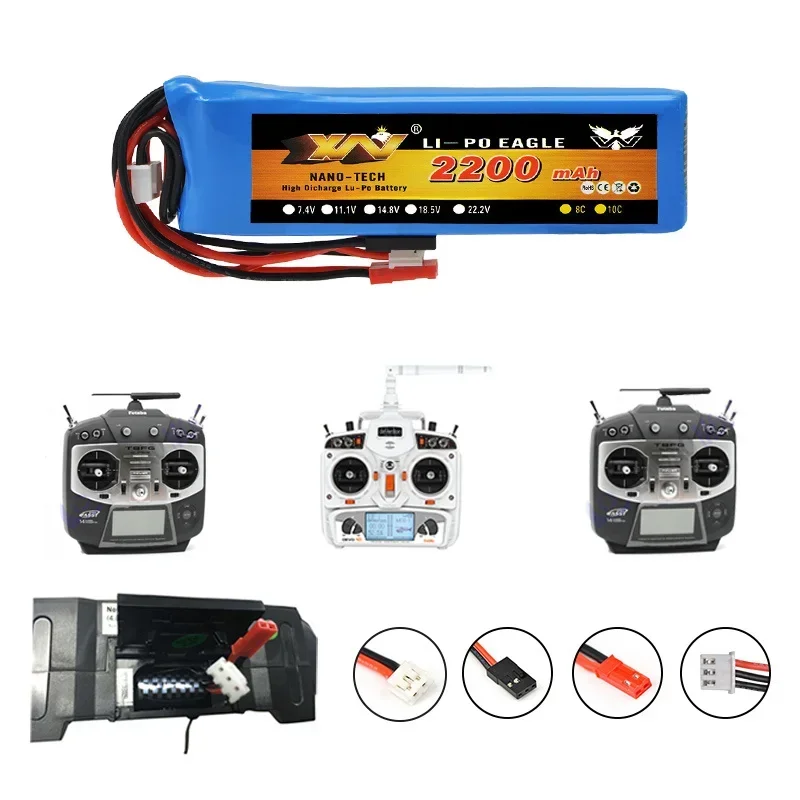 Futaba T8FG T6J batería LiPo para radiocontrol y drones - imagen 2