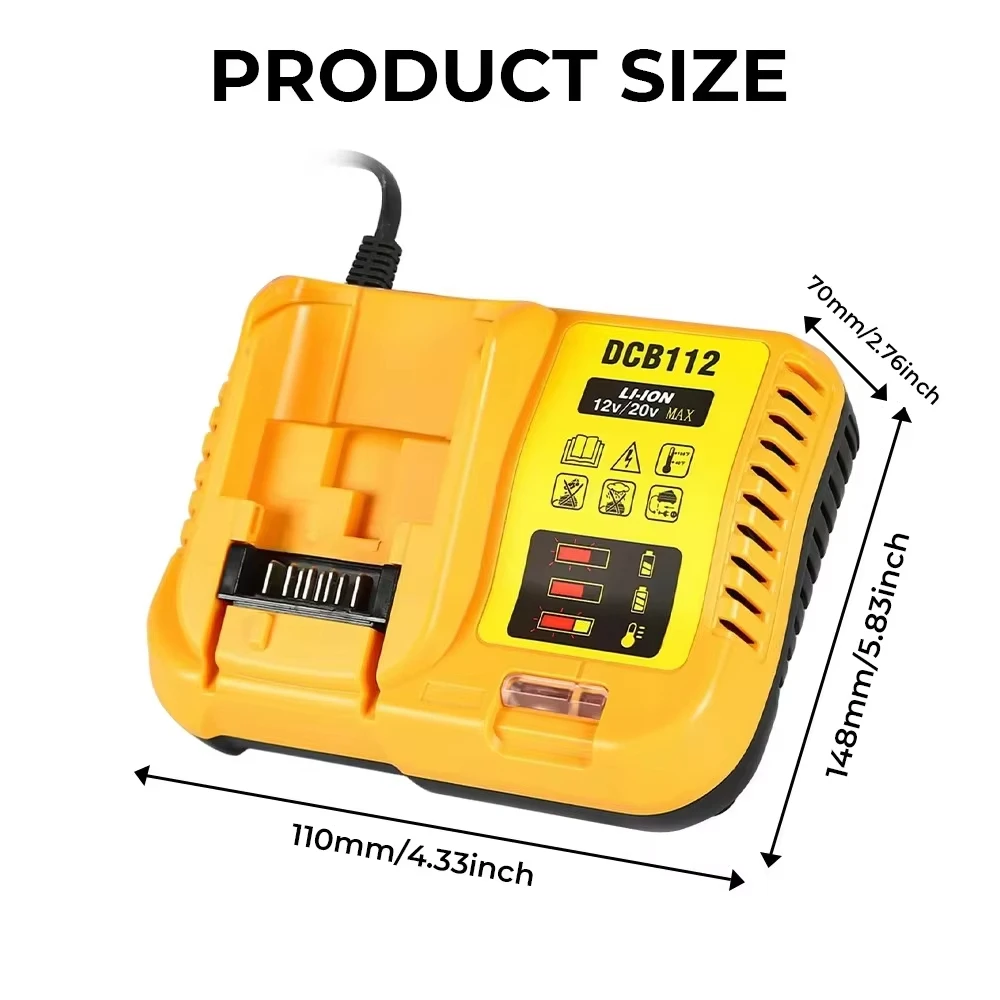Cargador batería litio Dewalt DCB112 para herramientas inalámbricas