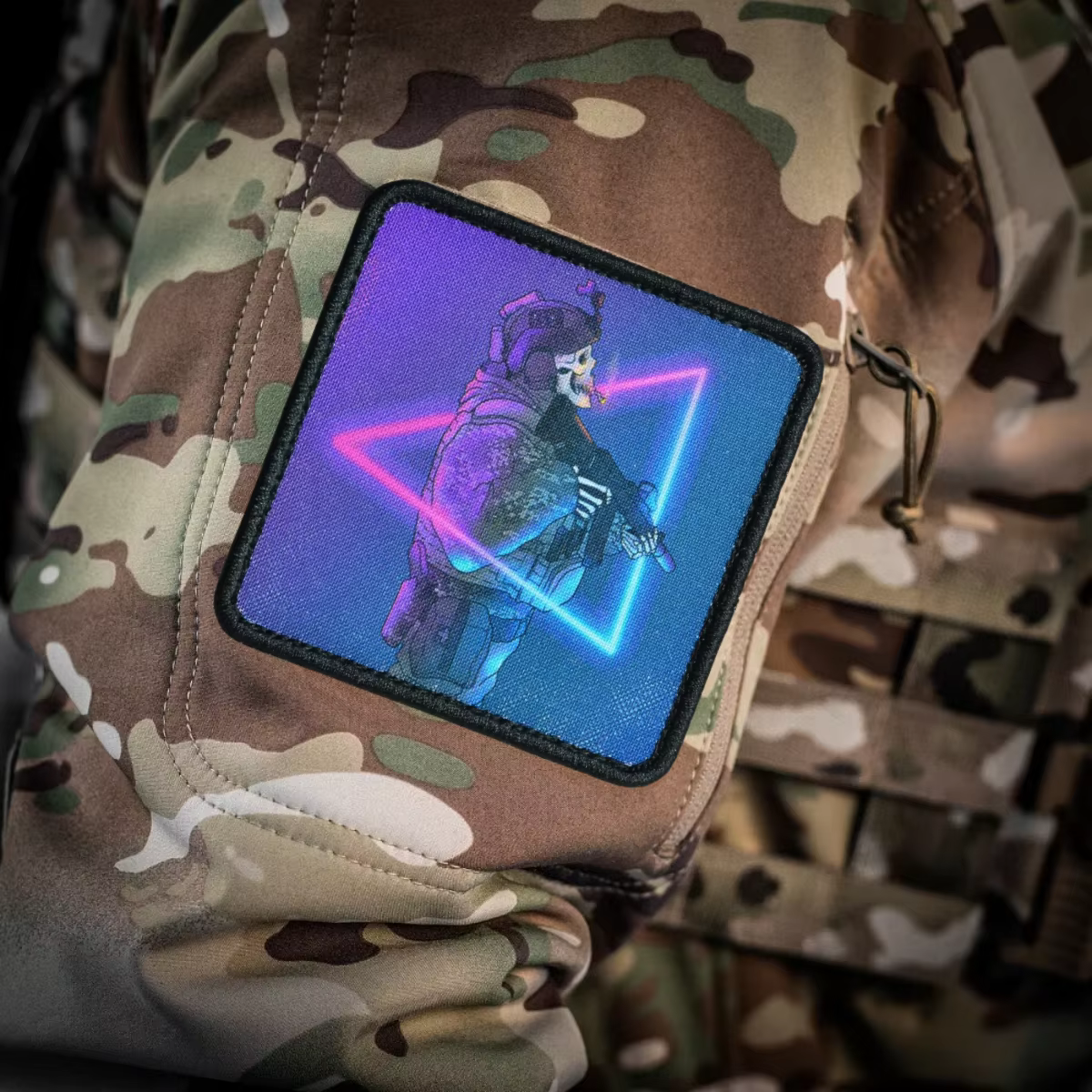 Parche calavera Born for War táctico Mor Airsoft – Velcro - imagen 3