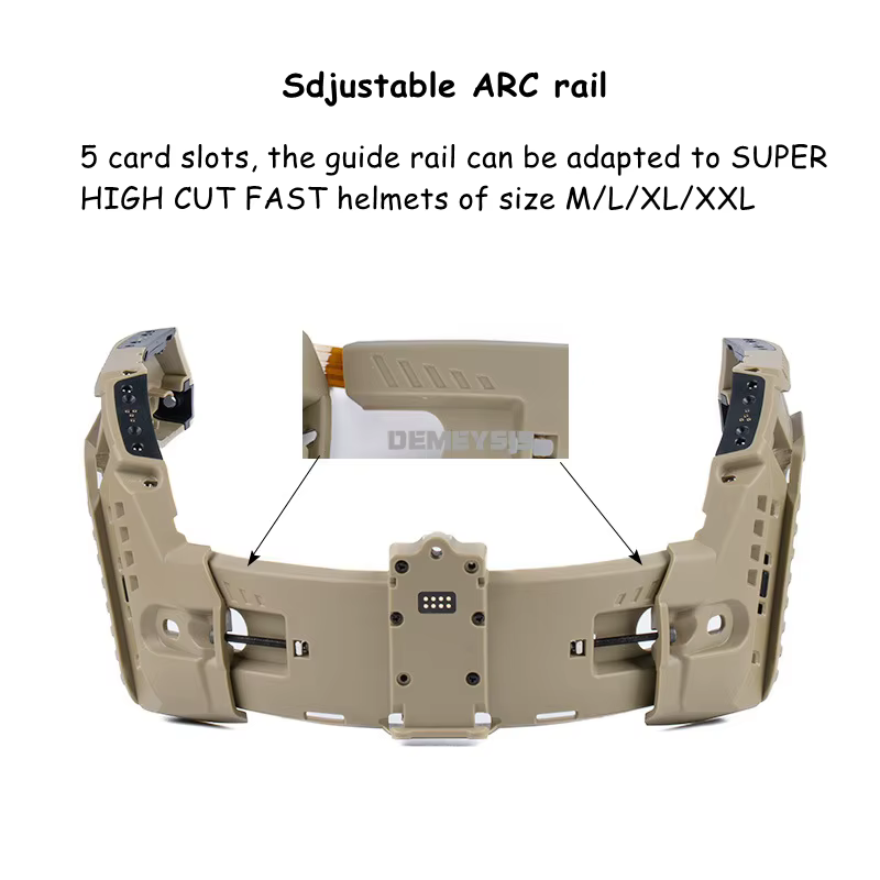 Soporte LED táctico para casco – Riel Picatinny desmontaje rápido - imagen 4