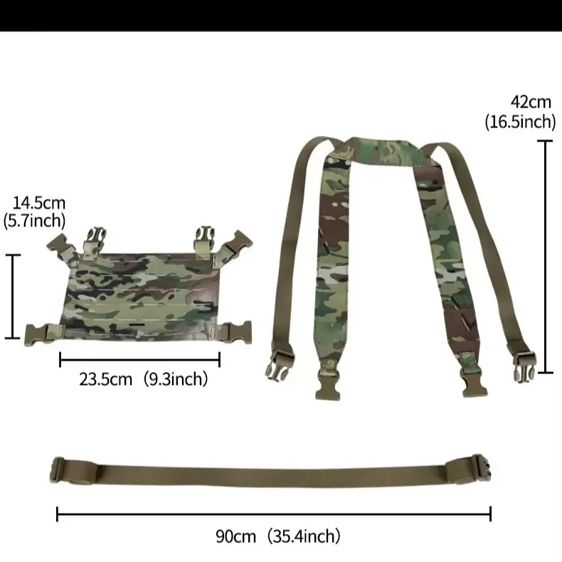Chaleco táctico MK5 MOLLE Micro Fight Chassis modular con placard - imagen 3