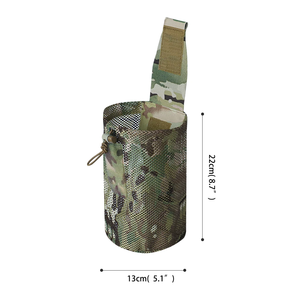 Bolsa táctica MOLLE plegable de nailon 500D con malla ajustable - imagen 3