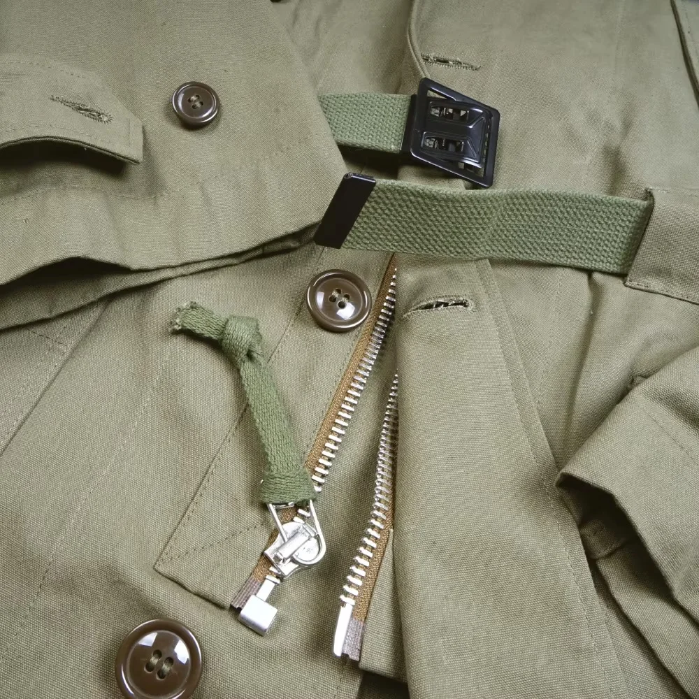 Chaqueta militar M47 verde para hombre – Cortavientos retro - imagen 5