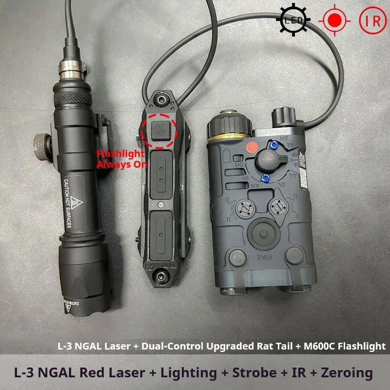 SureFire L3 NGAL PEQ linterna táctica láser rojo/verde estroboscópico - imagen 2