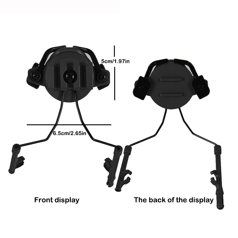 Adaptador Auriculares Riel Picatinny Casco Militar Rotación 360° - imagen 2