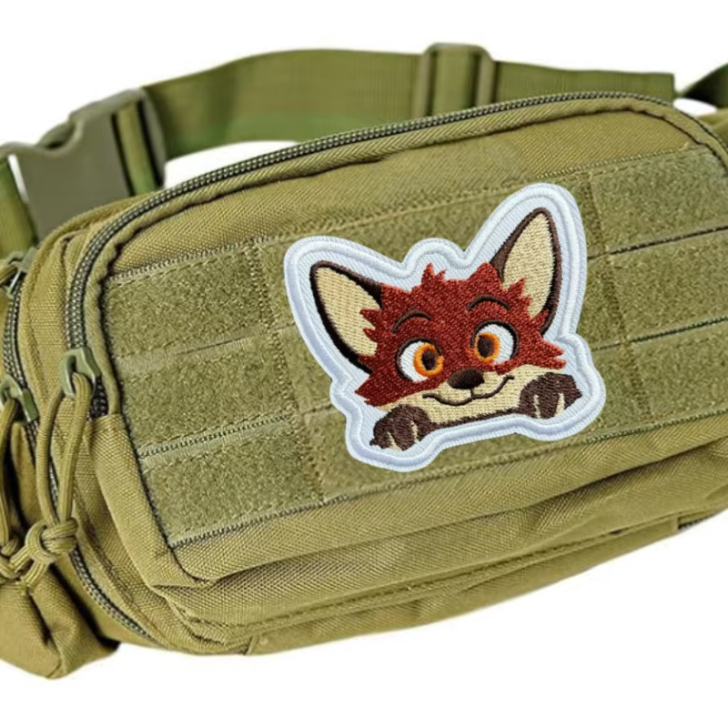 Parche bordado zorro táctico gancho y bucle para mochila militar - imagen 2
