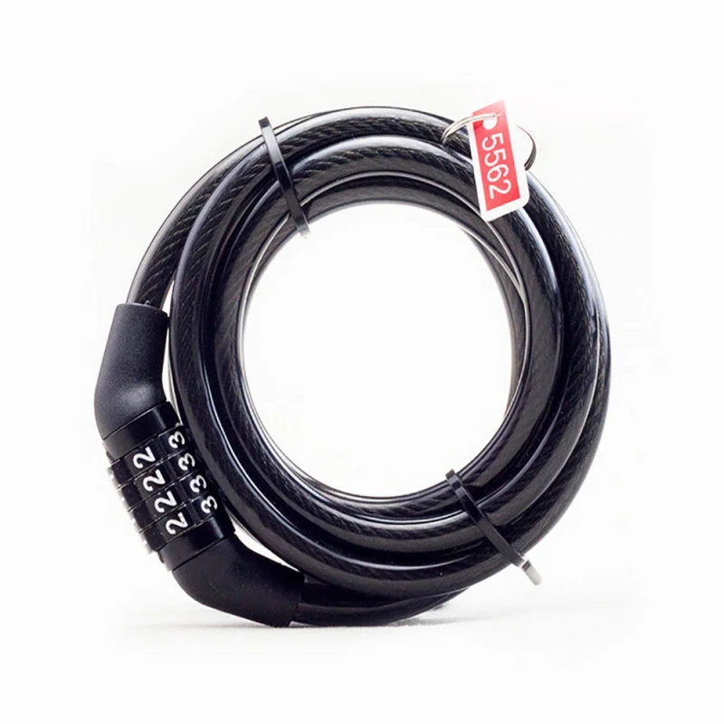 Candado de cable con código fijo antirrobo para bicicleta y moto