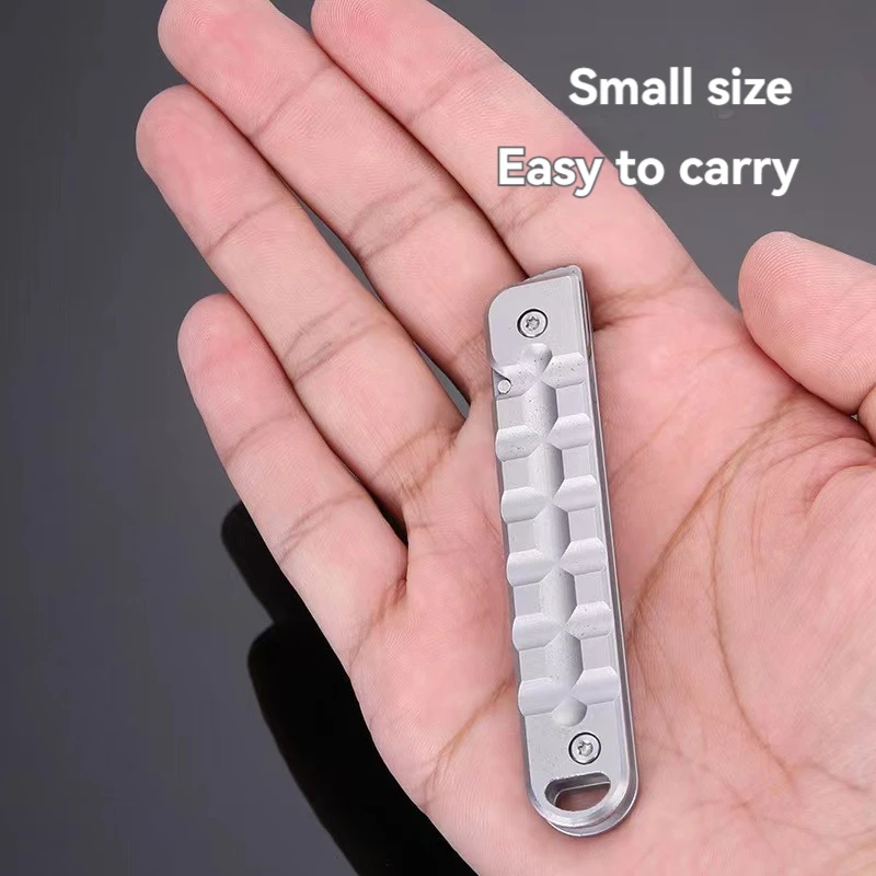 Cuchillo plegable táctico de acero inoxidable con hoja intercambiable - imagen 5