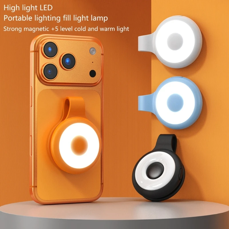 Luz LED con clip magnético y brillo regulable para videollamadas - imagen 3