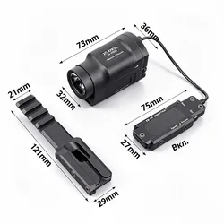 Zenitco GEN2 2U – Linterna táctica LED para riel de 20 mm