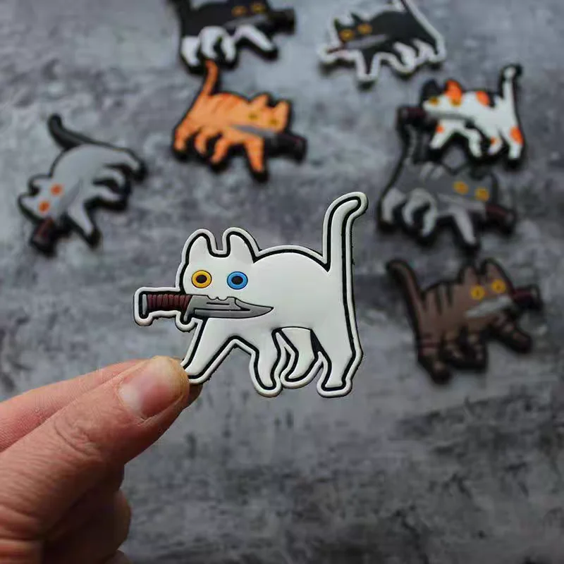 Parche de PVC gato estilo táctico para chaleco, brazalete y bolso - imagen 4