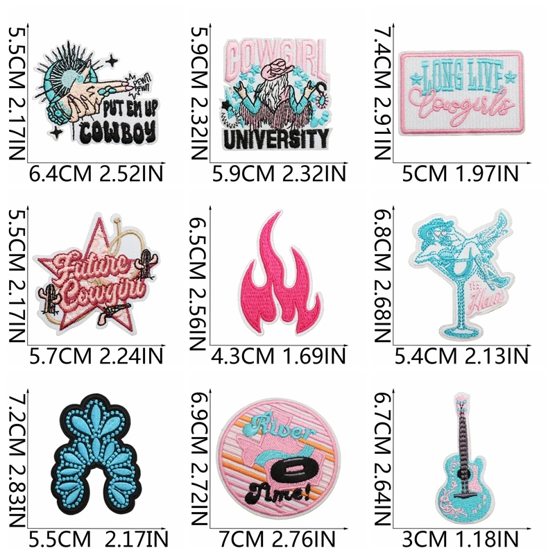 Parches termoadesivos vaqueros rosa para ropa infantil y accesorios