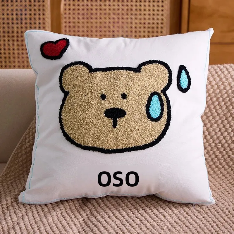 Cojín decorativo bordado estilo Instagram para sofá o cama