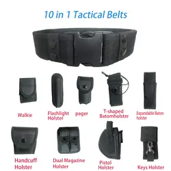 Cinturón táctico Oxford de lona hombre con bolsillos y funda