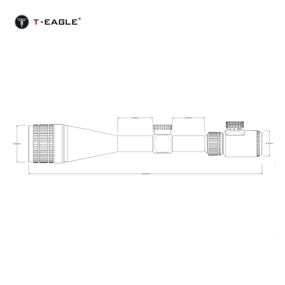 Mira telescópica T-Eagle EOX AOEG iluminada rojo/verde pistola aire - imagen 2