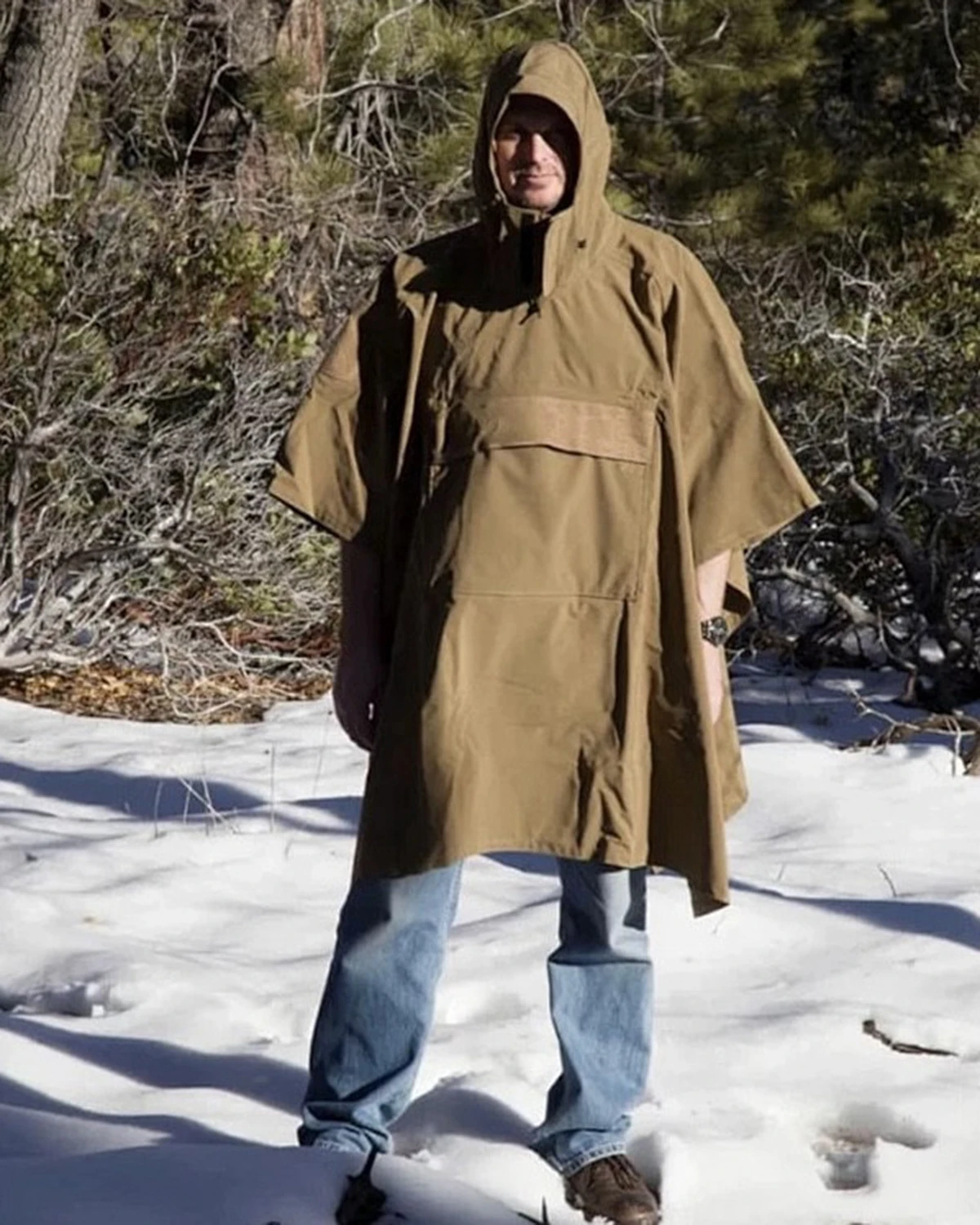 Poncho táctico impermeable para lluvia camping trekking - imagen 4