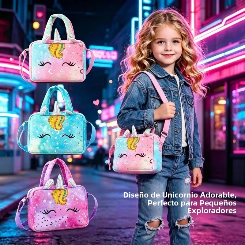 Bolso bandolera felpa unicornio tie-dye – Para niñas - imagen 5