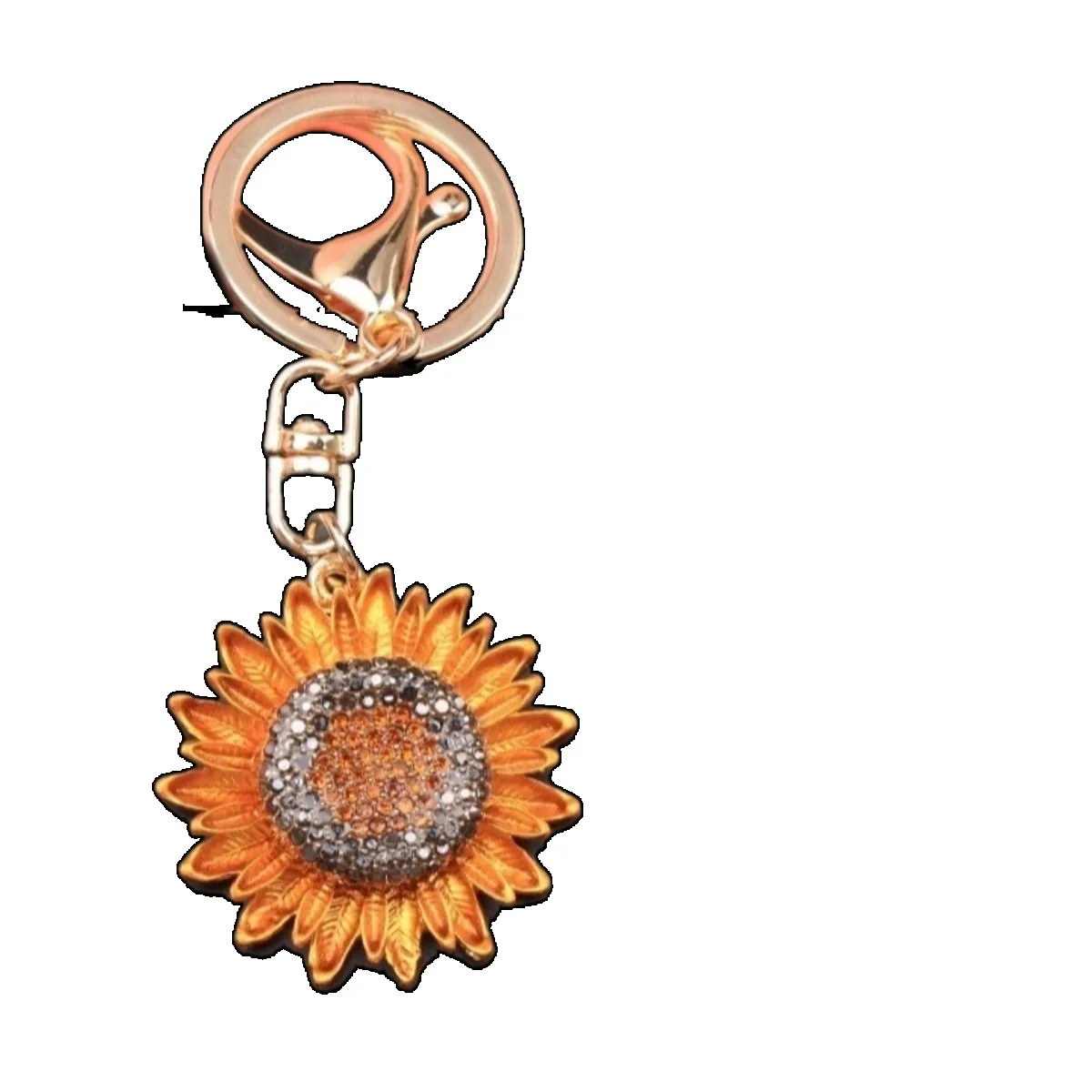 Llavero retro girasol con diamantes de imitación, para diario - imagen 5