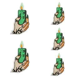 Parche bordado bruja rayas termoadhesivo calavera para planchar
